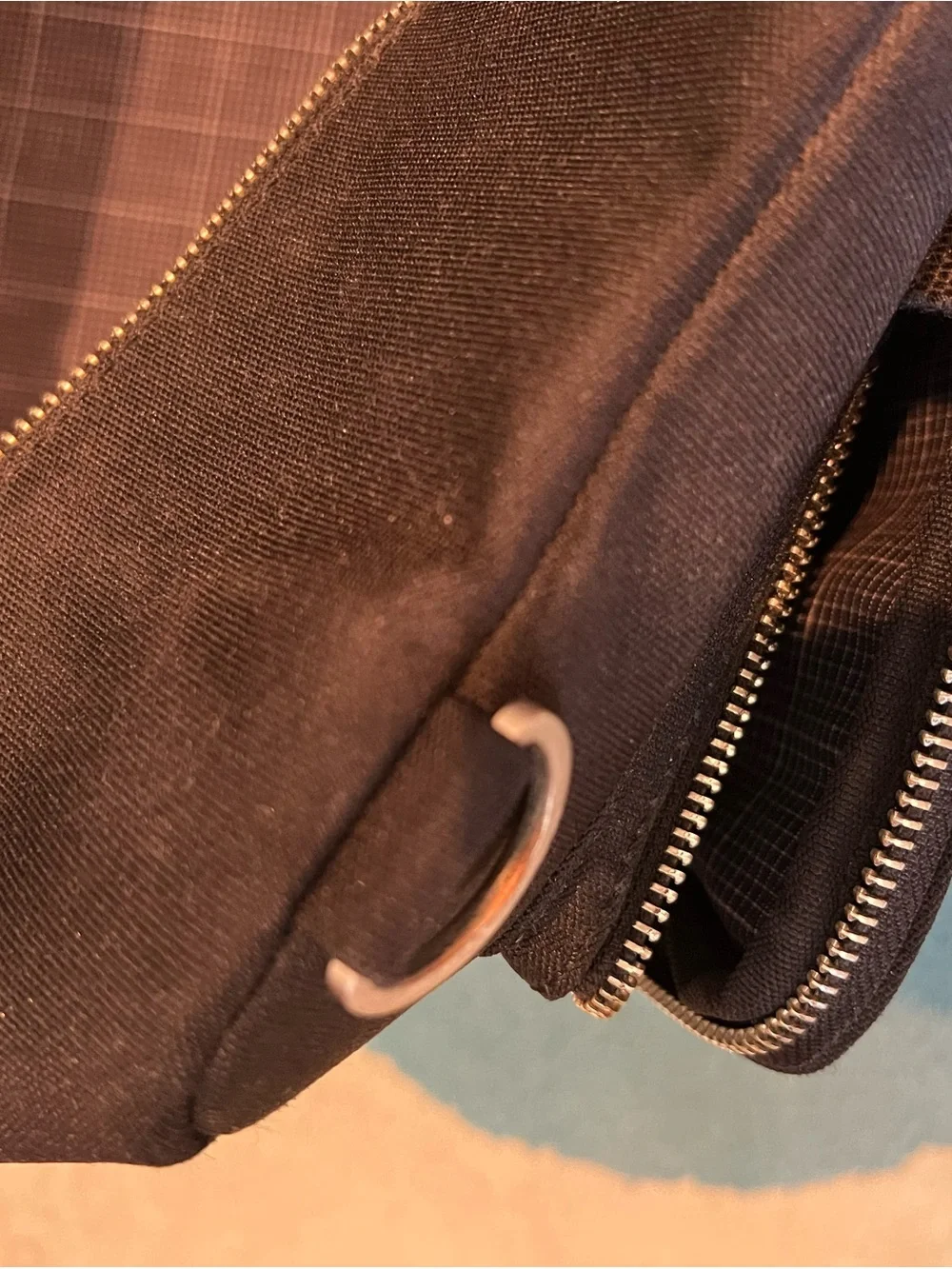 JACK SPADE Navy Black Canvas Duffle Bag - no long strap!